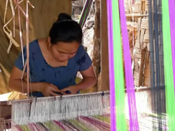 Metier à tisser au Laos